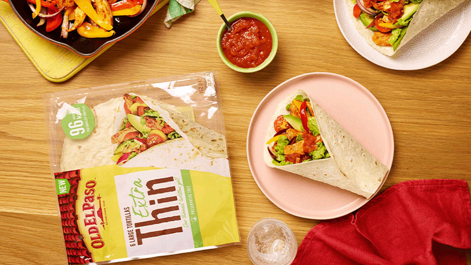 Chicken Fajitas with Extra Thin Tortillas